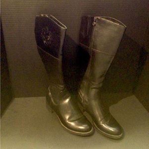 Etienne Aigner Wide Shaft Black Boots